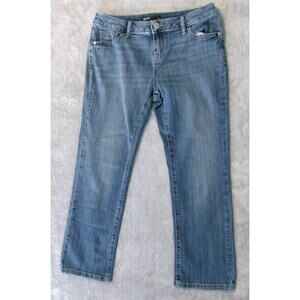 Simply Vera Wang Womens Capri Jeans Blue Pockets Cotton Denim Size 6P